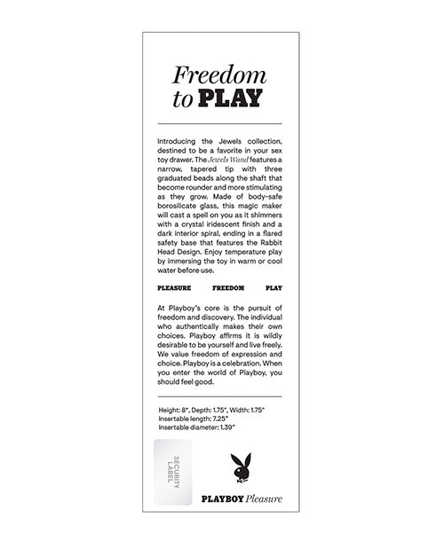 Shop Playboy Pleasure Jewels Wand - Clear