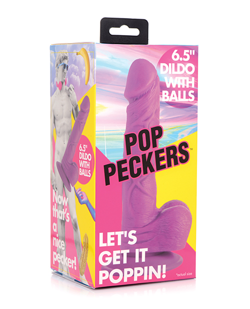 Shop Pop Peckers 6.5" Dildo w/Balls - Purple online