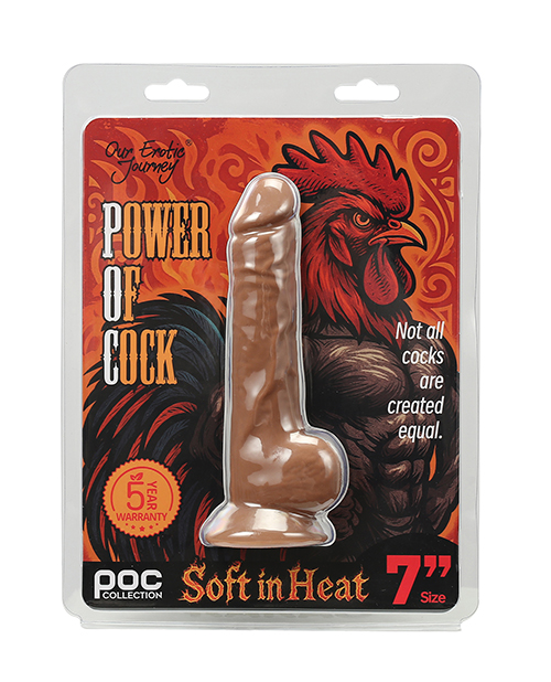 Shop Power of Cock 7" Dildo - Dark Tan online