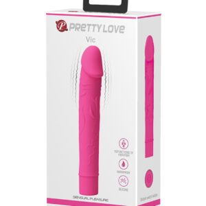 Shop Pretty Love Vic G-Spot Vibrating Dildo - Magenta online