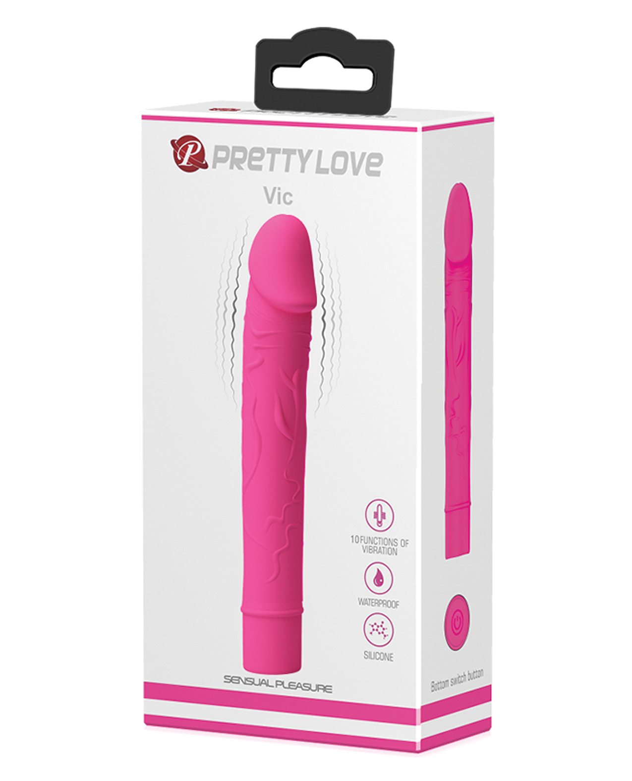 Shop Pretty Love Vic G-Spot Vibrating Dildo - Magenta online
