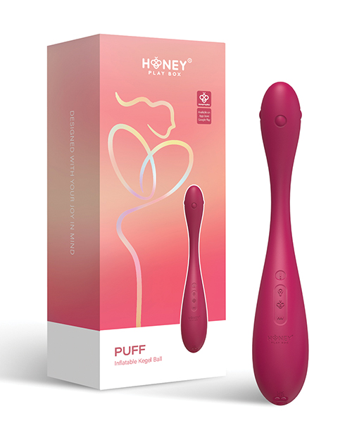 Buy Puff App-Controlled Inflatable Kegel Ball - Dark Red