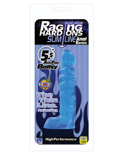 Shop Raging Hard Ons Slimline 5.5" Ballsy - Blue Jelly online