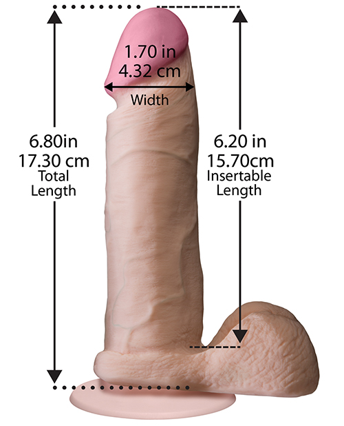 Realistic 6" ULTRASKYN Cock w/Balls - White for sale