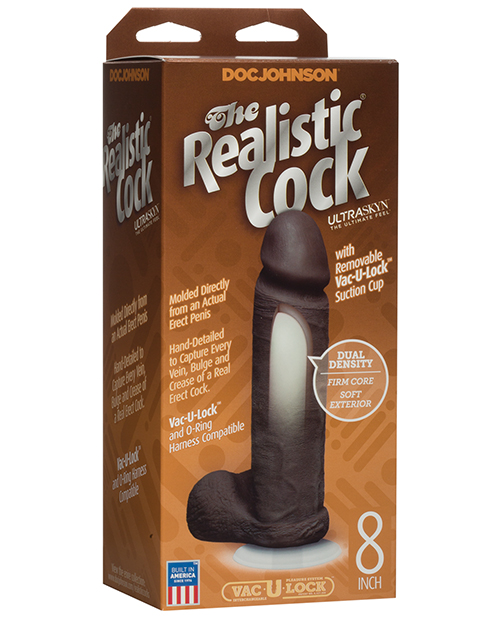 Shop Realistic 8" ULTRASKYN Cock w/Balls - Brown online
