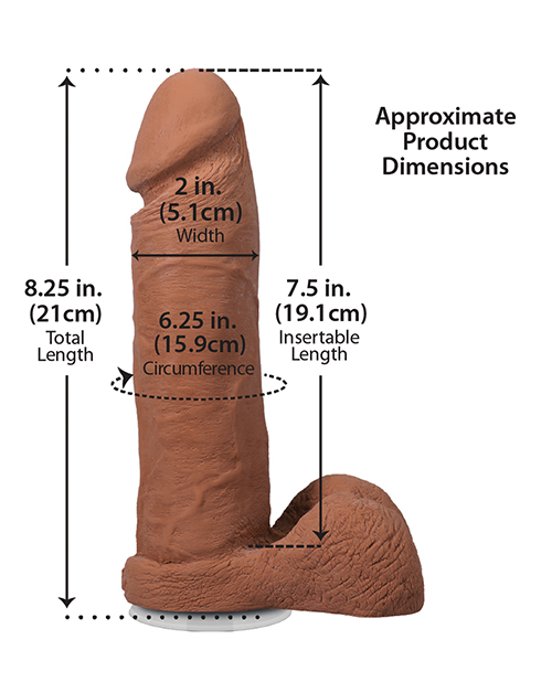 Shop Realistic 8" ULTRASKYN Cock w/Balls - Tan