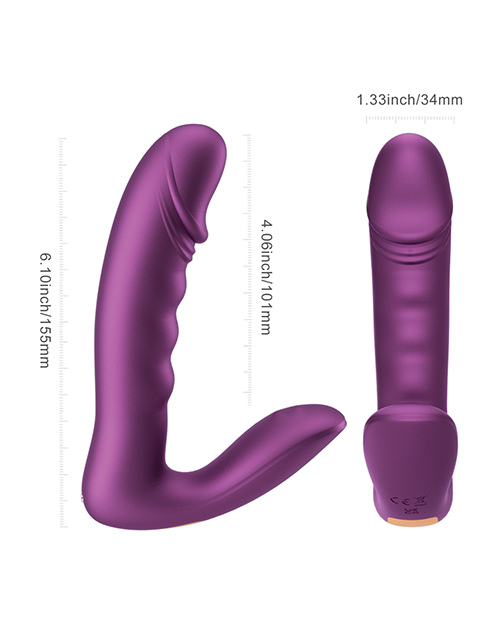 Shop RORA 2 Pressure Sensing App-Controlled Rotating G-Spot Vibrator & Clitoral Stimulator - Purple