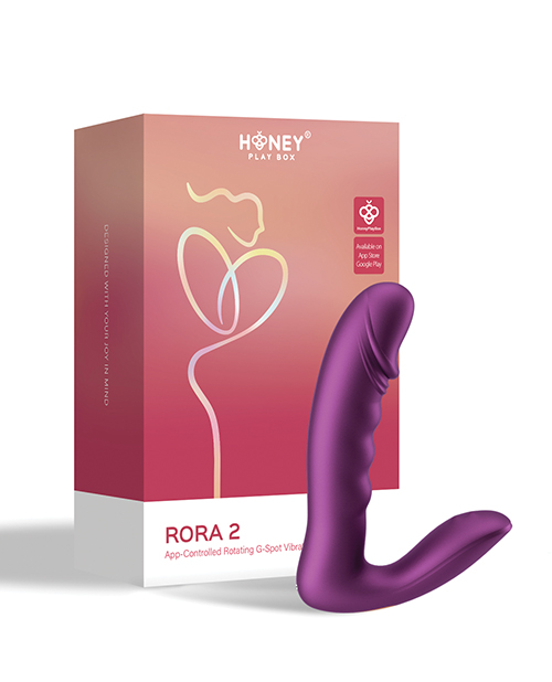 Buy RORA 2 Pressure Sensing App-Controlled Rotating G-Spot Vibrator & Clitoral Stimulator - Purple