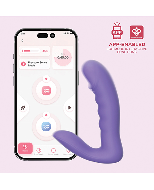 RORA App-Controlled Rotating G-Spot Vibrator & Clitoral Stimulator - Purple for sale