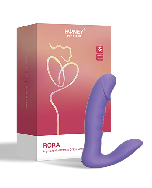 Shop RORA App-Controlled Rotating G-Spot Vibrator & Clitoral Stimulator - Purple