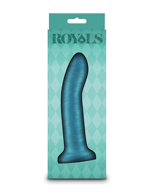 Order Royals 6" Charlie Curved Dildo - Metallic Teal online