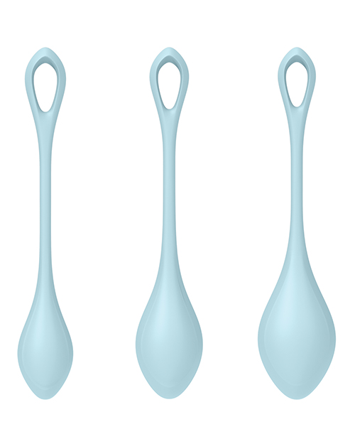 Satisfyer Yoni Power 2 Balls Training Set - Light Blue for sale