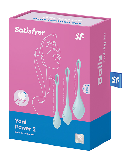 Shop Satisfyer Yoni Power 2 Balls Training Set - Light Blue