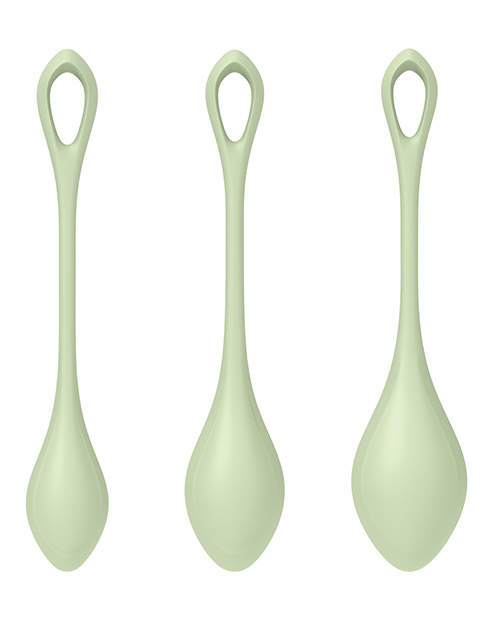 Satisfyer Yoni Power 2 Balls Training Set - Light Green for sale