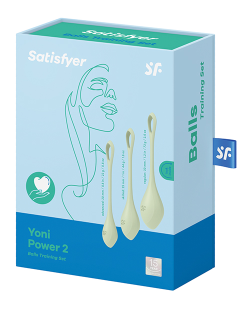 Shop Satisfyer Yoni Power 2 Balls Training Set - Light Green