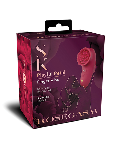 Shop Secret Kisses Rosegasm Playful Petal Finger Vibe - Red online
