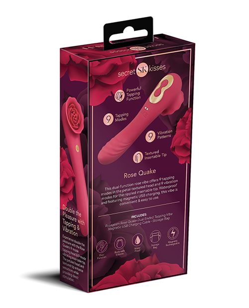 Shop Secret Kisses Rosegasm Rose Quake Dual Ended Tapping Vibe