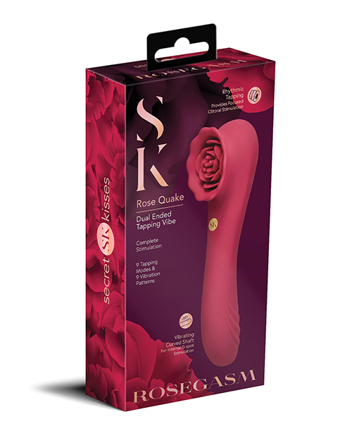 Shop Secret Kisses Rosegasm Rose Quake Dual Ended Tapping Vibe online