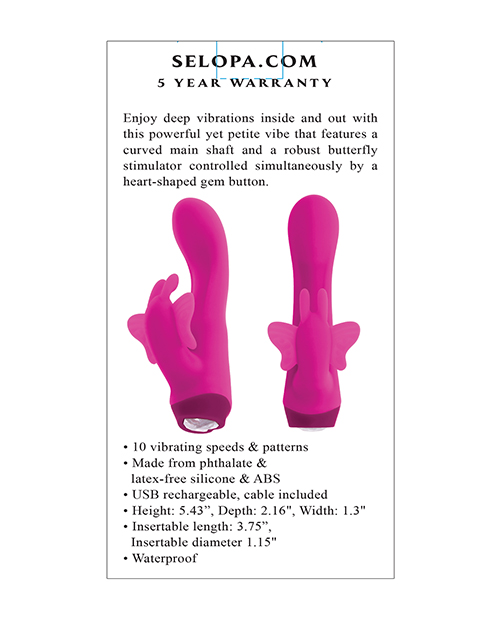 Buy Selopa Butterfly Love Vibrator - Pink
