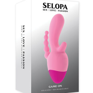 Shop Selopa Game On Rechargeable Three Point Vibrator - Pink online