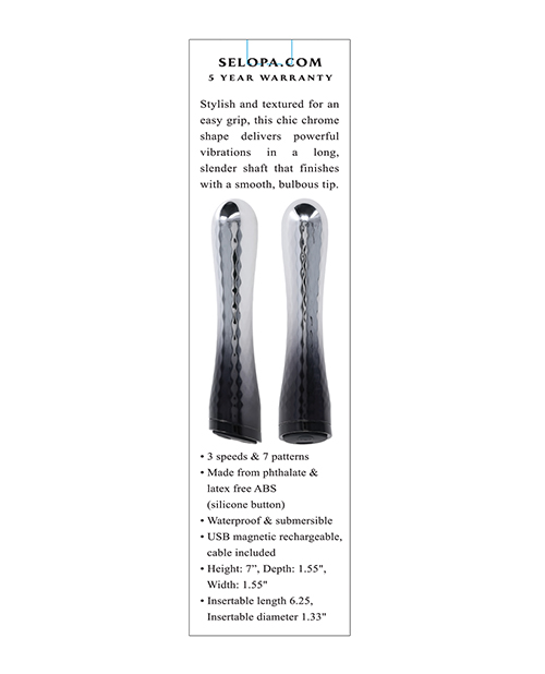 Buy Selopa Siverado Bullet Vibrator - Grey/Black