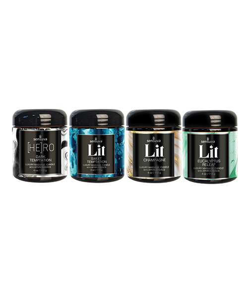 Shop Sensuva Lit 4 pc Variety Pack Luxury Massage Candles online