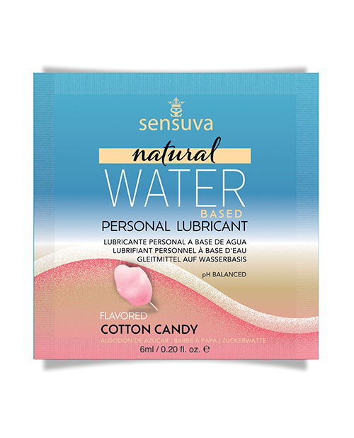 Shop Sensuva Natural Water Based Personal Lubricant Single Use Packet - 6 ml Cotton Candy online