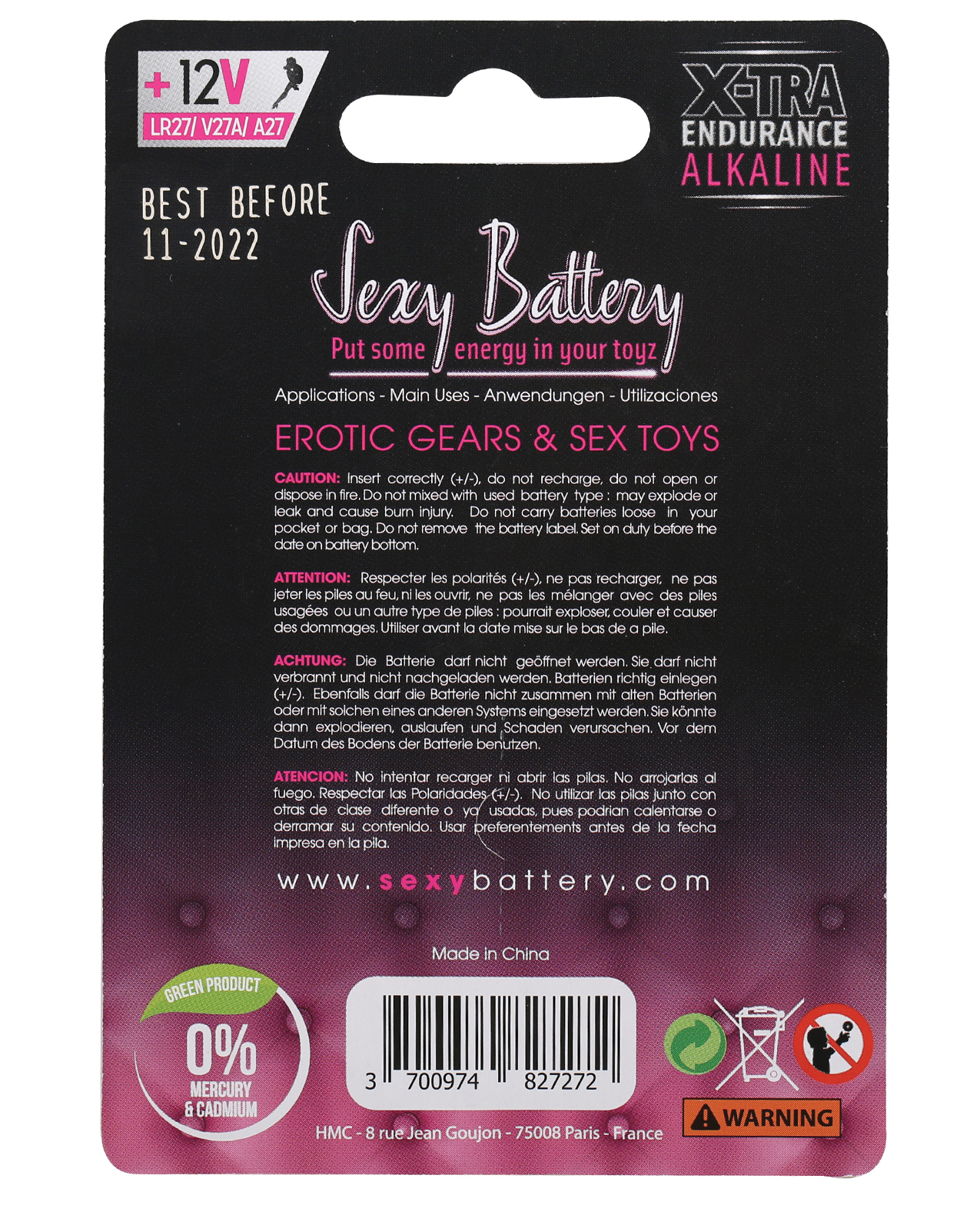 Sexy Battery 27A- Box of 10 for sale