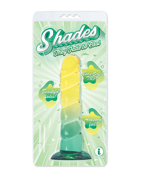 Shop Shades Jelly Swirl TPR Gradient Dong Small - Yellow/Mint online