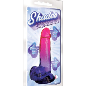 Shop Shades Jelly TPR Gradient Dong Large - Pink/Plum online