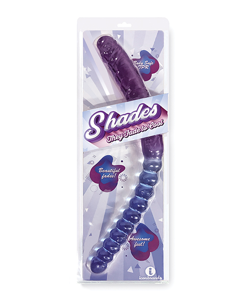 Shop Shades Jelly TPR Gradient Double Dong - Blue/Violet online