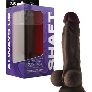 Shop Shaft Model A Flexskin Liquid Silicone 7.5" Dong w/Balls - Mahogany online