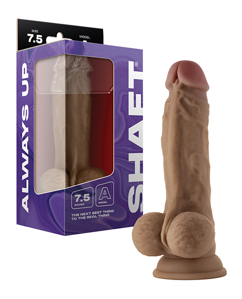 Shop Shaft Model A Flexskin Liquid Silicone 7.5" Dong w/Balls - Oak online