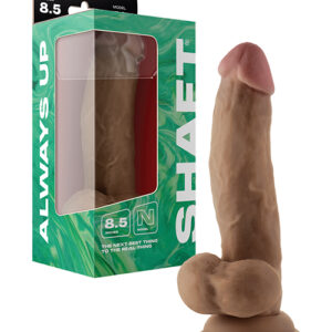 Shop Shaft Model N Flexskin Liquid Silicone 8.5" Side Curve Dong w/Balls - Oak online