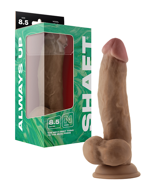 Shop Shaft Model N Flexskin Liquid Silicone 8.5" Side Curve Dong w/Balls - Oak online