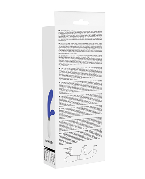 Order Shots Luminous Achilles Silicone 10 Speed Rabbit Vibrator - Royal Blue online