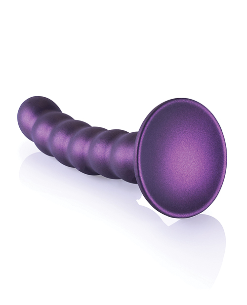 Shots Ouch 5" Beaded G-Spot Dildo - Metallic Purple for sale