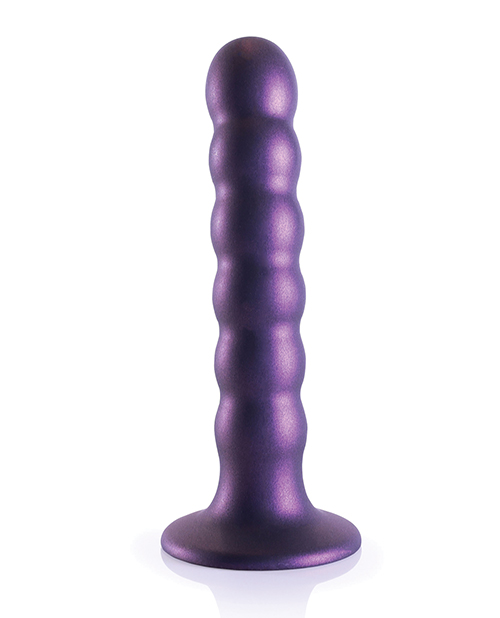 Buy Ouch Shots Ouch 5" Beaded G-Spot Dildo - Metallic Purple