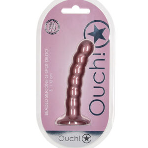 Shop Shots Ouch 5" Beaded G-Spot Dildo - Rose Gold online