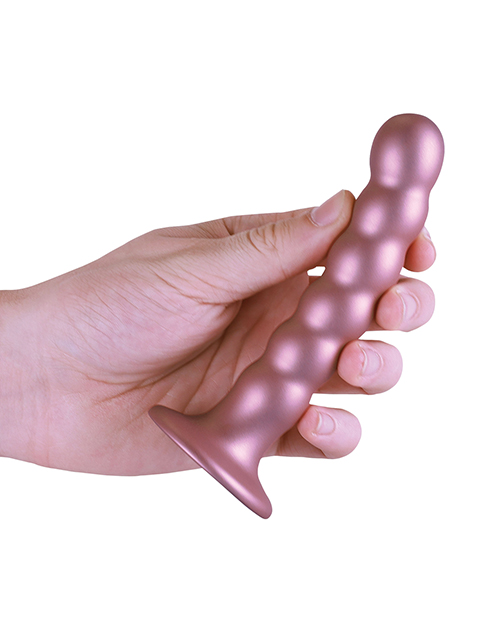 Shop Shots Ouch 5" Beaded G-Spot Dildo - Rose Gold