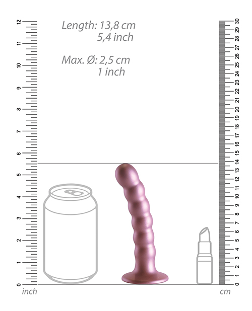 Buy Shots Ouch 5" Beaded G-Spot Dildo - Rose Gold