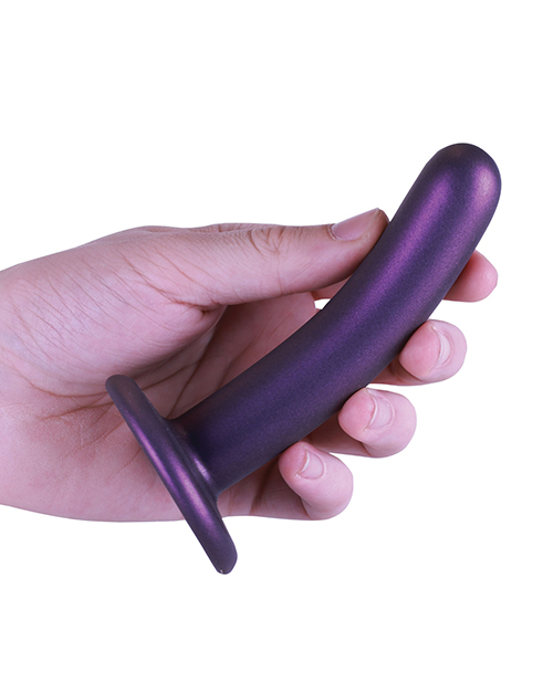 Shop Shots Ouch 5" Smooth G-Spot Dildo - Metallic Purple