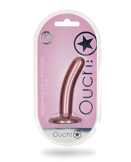 Shop Shots Ouch 5" Smooth G-Spot Dildo - Rose Gold online