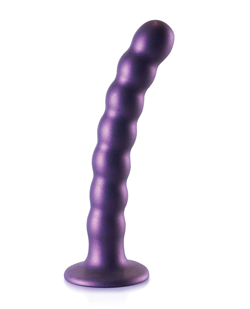 Order Shots Ouch 6.5" Beaded G-Spot Dildo - Metallic Purple online