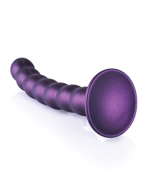 Buy Ouch Shots Ouch 6.5" Beaded G-Spot Dildo - Metallic Purple