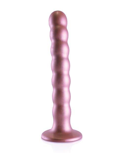Shots Ouch 6.5" Beaded G-Spot Dildo - Rose Gold for sale