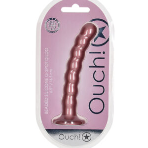 Shop Shots Ouch 6.5" Beaded G-Spot Dildo - Rose Gold online