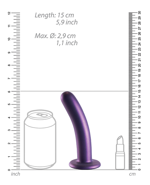 Buy Shots Ouch 6" Smooth G-Spot Dildo - Metallic Purple
