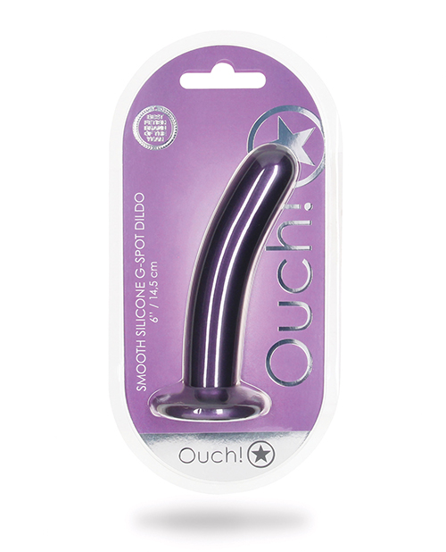 Shop Shots Ouch 6" Smooth G-Spot Dildo - Metallic Purple online