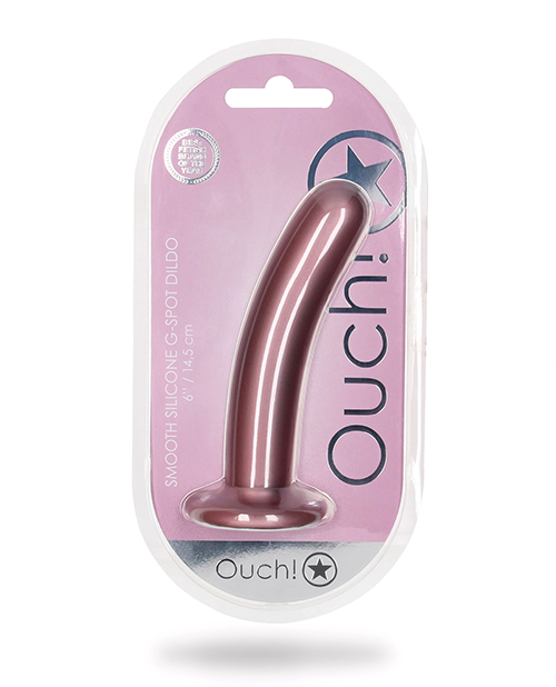 Shop Shots Ouch 6" Smooth G-Spot Dildo - Rose Gold online